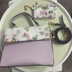 Dune London Lilac Floral Handbag/Purse‎ – Detach/adj. Strap NWOT